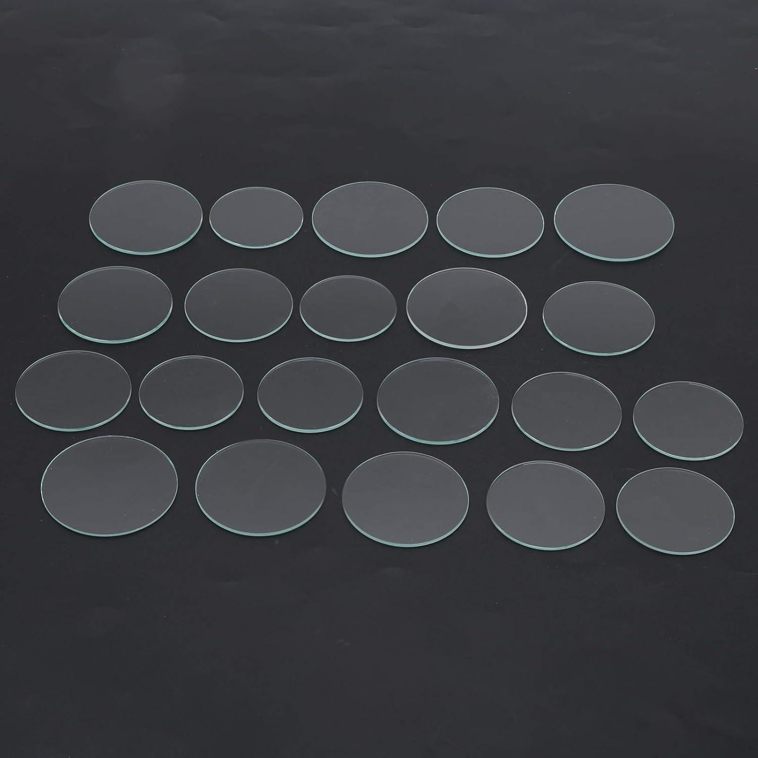 21 Lentes de Cristal para Reloj Ejoyous, Diámetro 35-45 mm