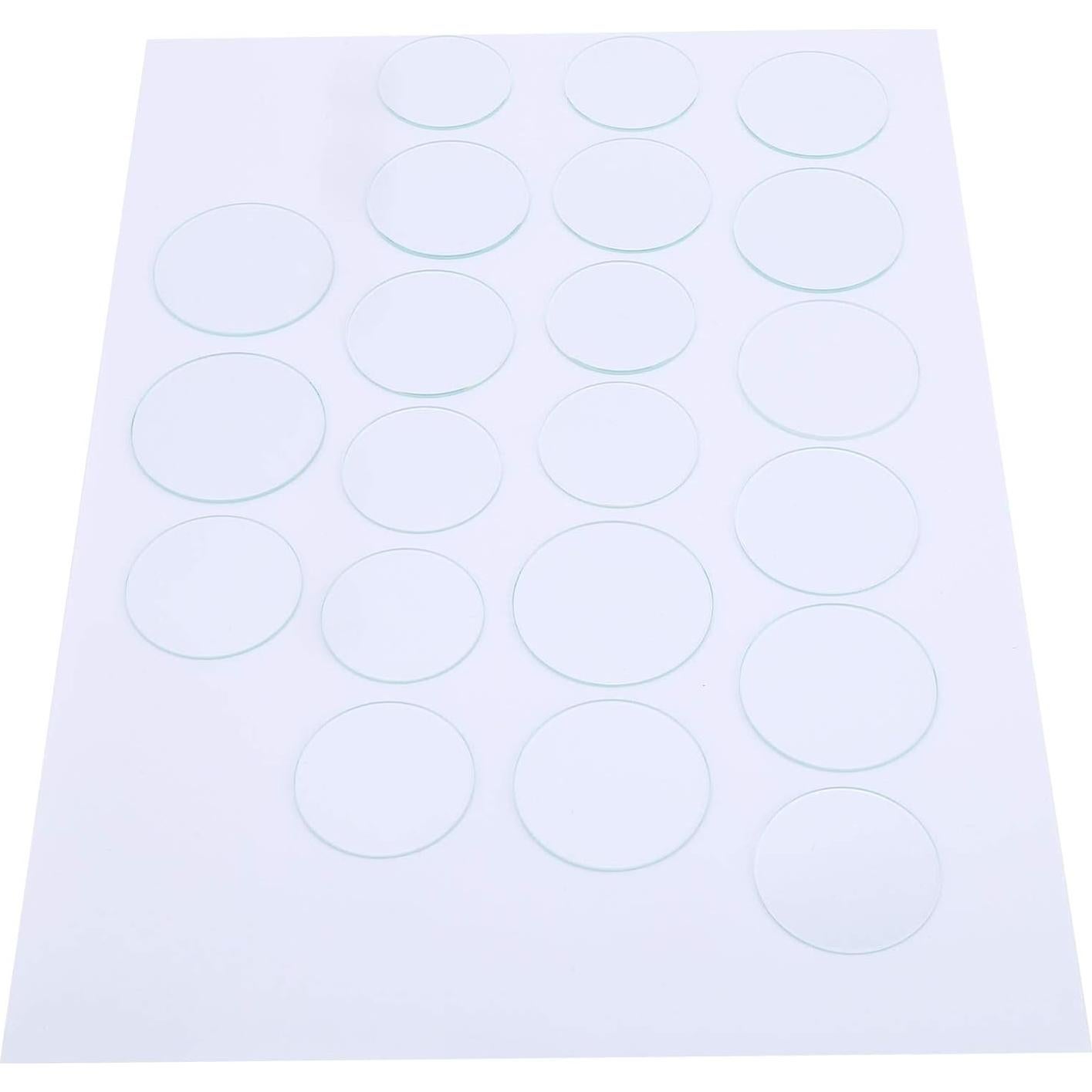 21 Lentes de Cristal para Reloj Ejoyous, Diámetro 35-45 mm