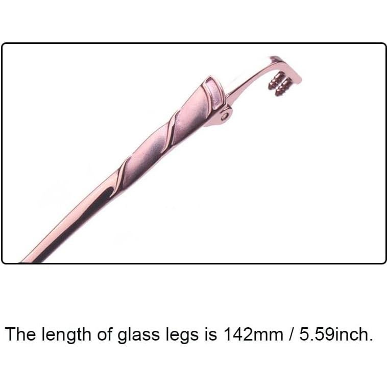 Patas de Gafas de Metal Janky Rosa Reemplazo Unisex
