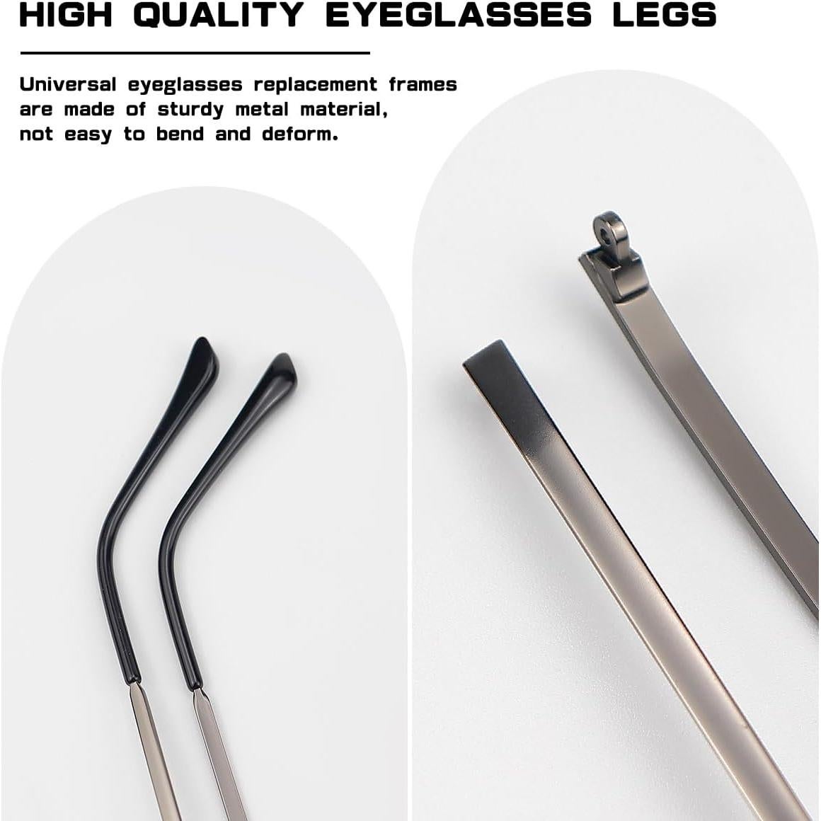 Brazos de Reemplazo para Gafas Metal Universal Marrón