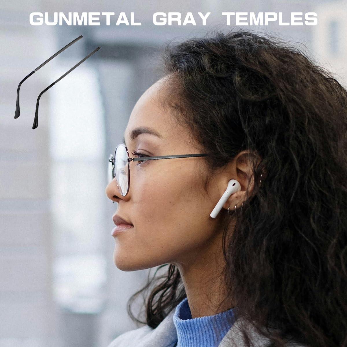 Brazos de Reemplazo para Gafas Metal Universal Marrón