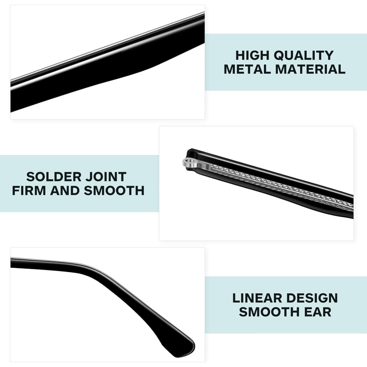 Kit de Reemplazo de Brazos de Gafas Metal BESPORTBLE - Universal