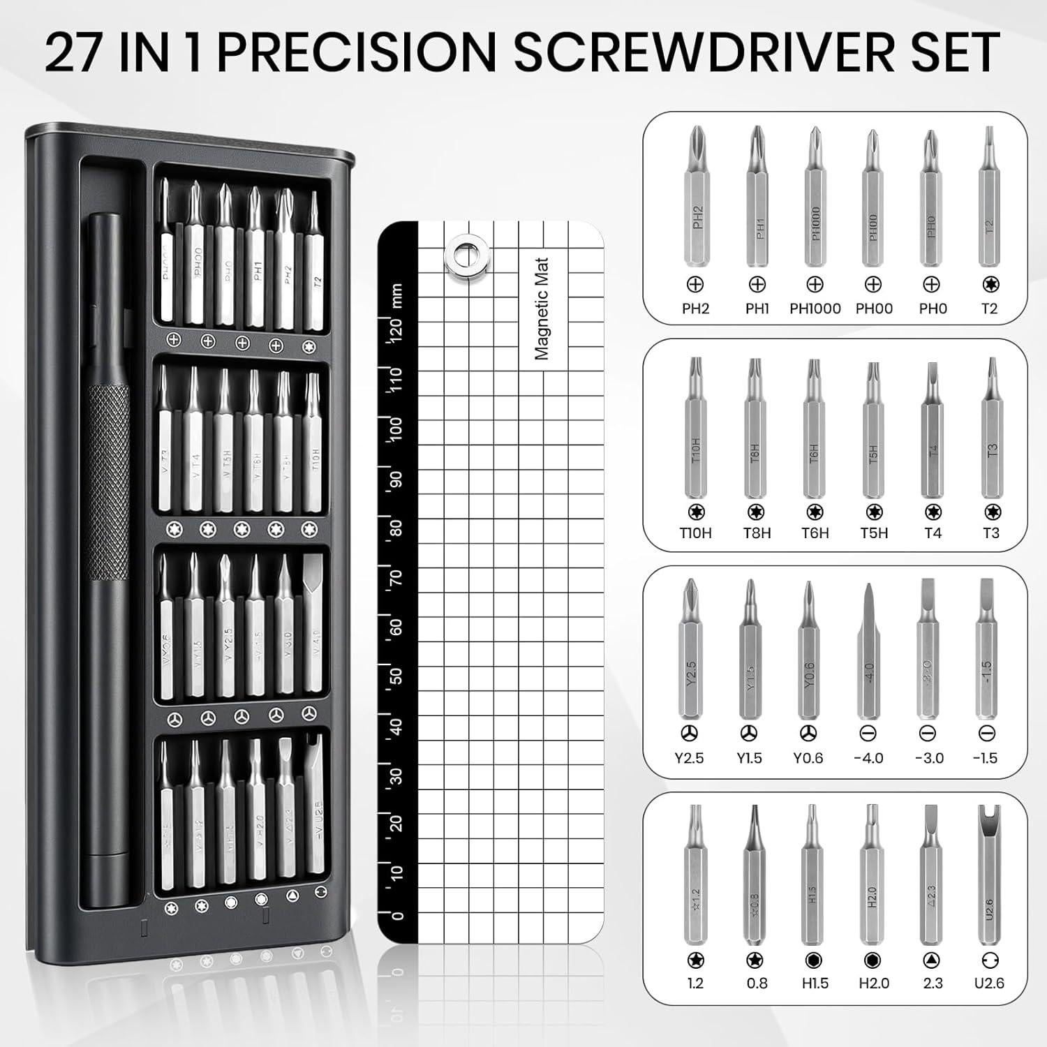 Juego de Destornilladores de Precisión 27 en 1 Tokusatsu