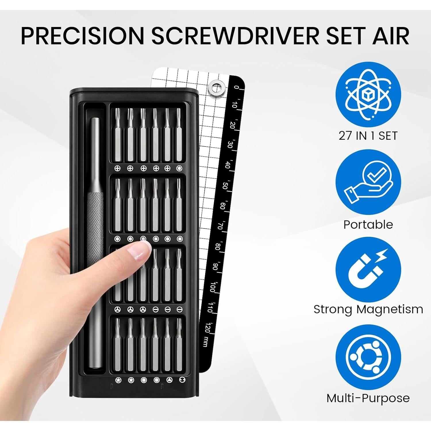 Juego de Destornilladores de Precisión 27 en 1 Tokusatsu