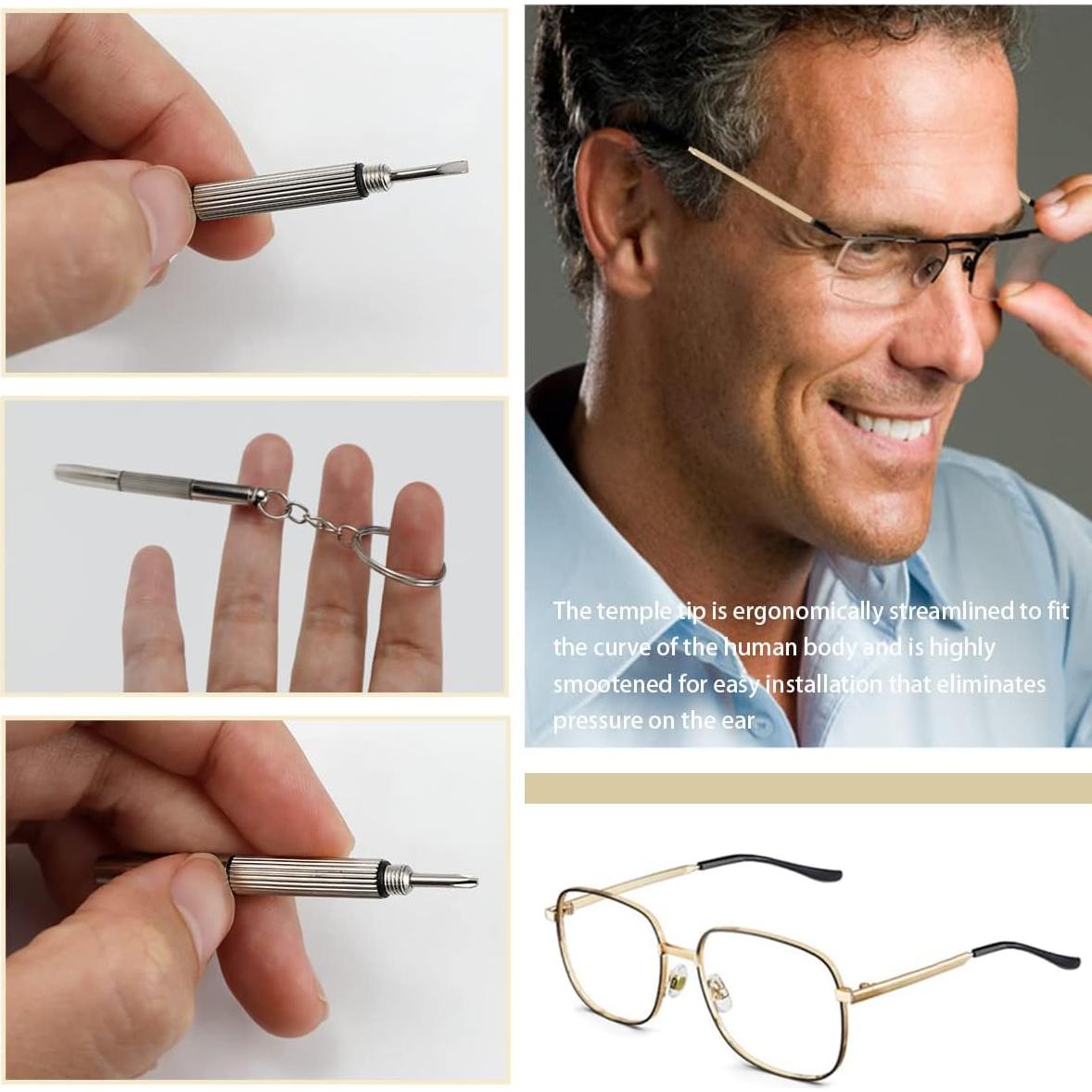 Brazo de Reemplazo para Gafas FERCAISH Metal Dorado 14x3cm