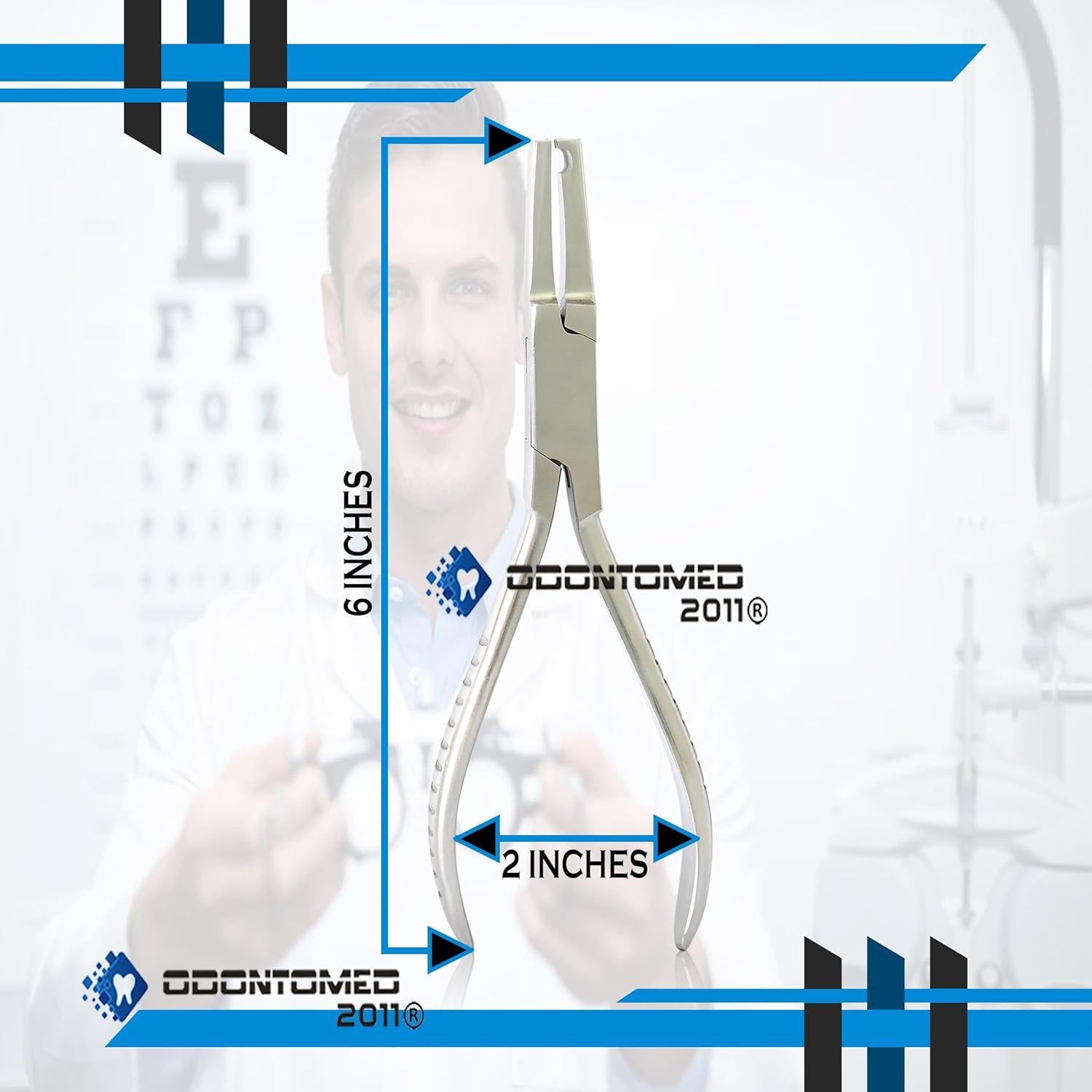 Pinzas de Acero Inoxidable OdontoMed2011 para Gafas