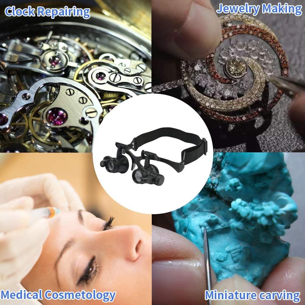 Juego de Lupa de Reparación de Relojes Beileshi con LED y 8 Lentes