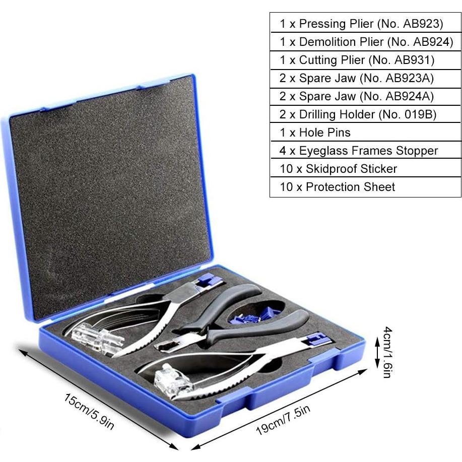 Kit de herramientas YUYTE para reparar gafas sin montura