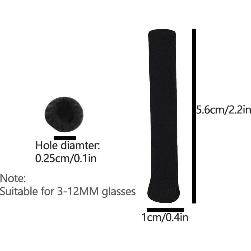 6 Almohadillas de Algodón Negras SHUNCHG para Gafas Cómodas