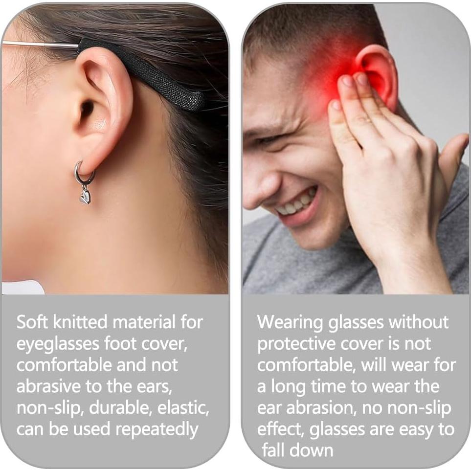 6 Almohadillas de Algodón Negras SHUNCHG para Gafas Cómodas