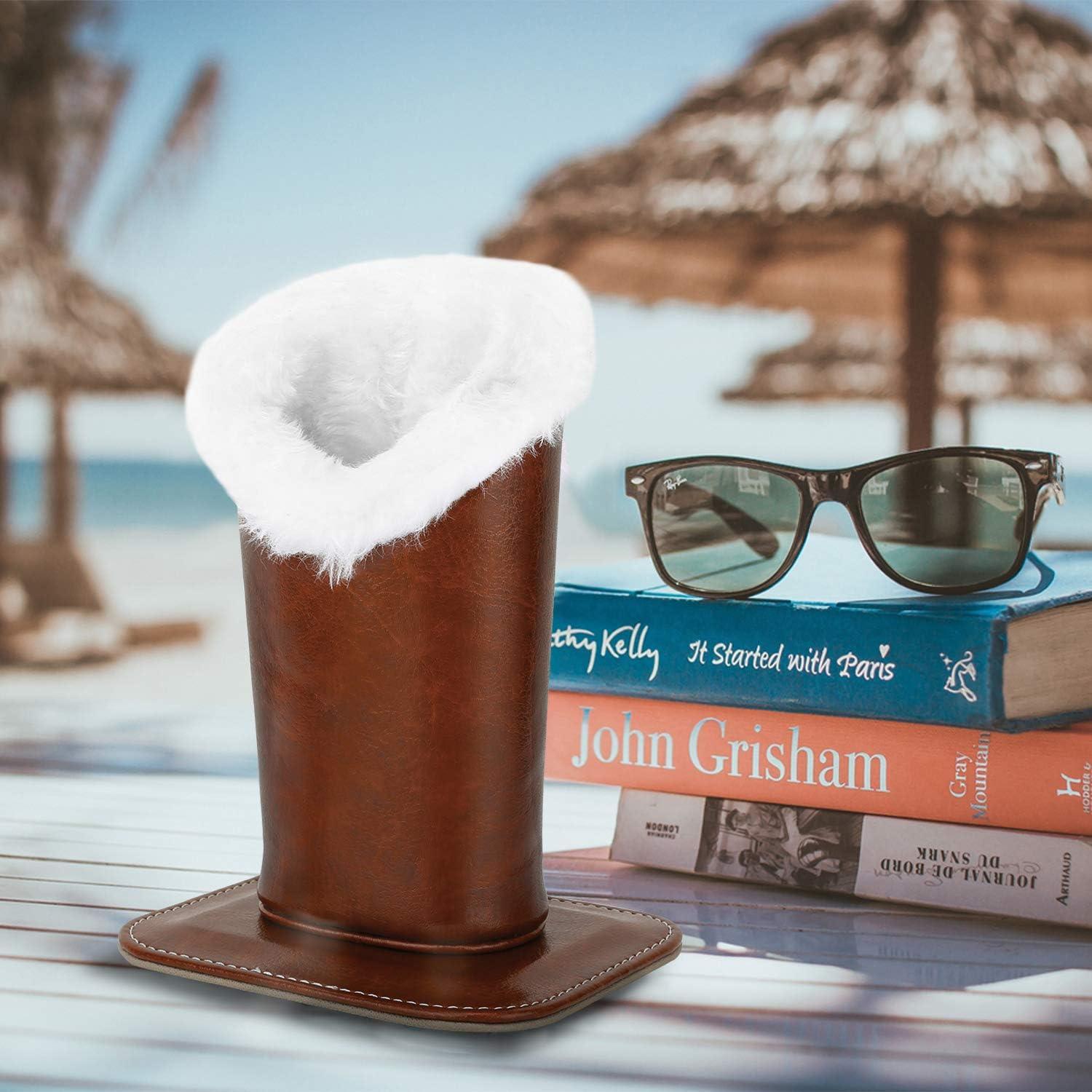 Soporte para Gafas MoKo de Cuero PU con Forro de Terciopelo