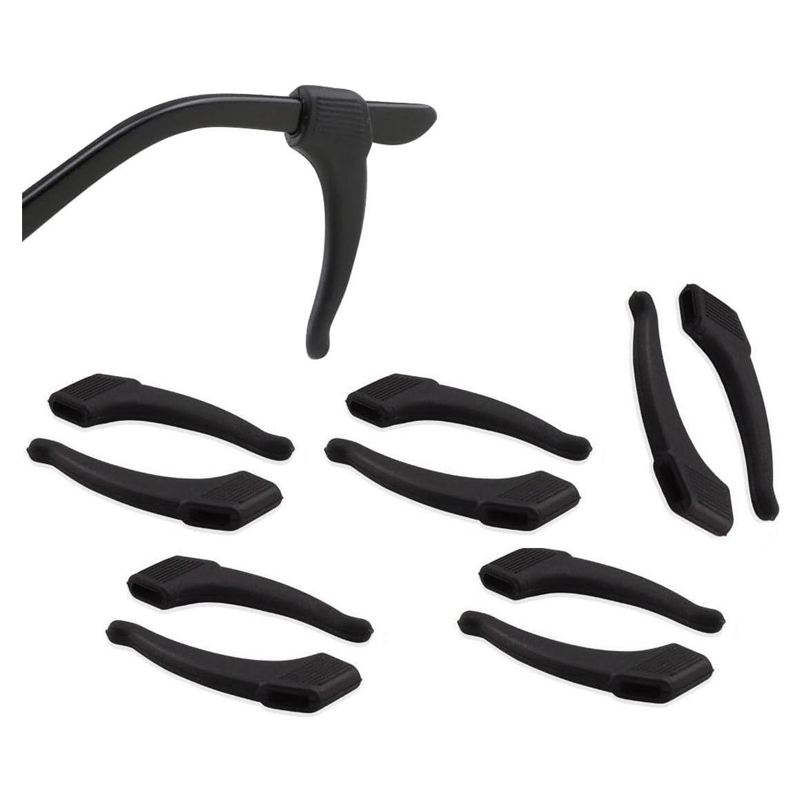 5 Pares Almohadillas Antideslizantes para Gafas Upstore Negro