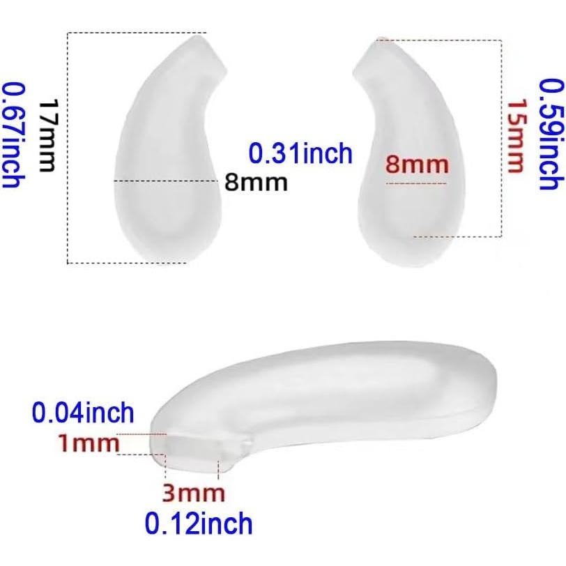 Almohadilla de Nariz de Silicona Transparente SimpleUS x1