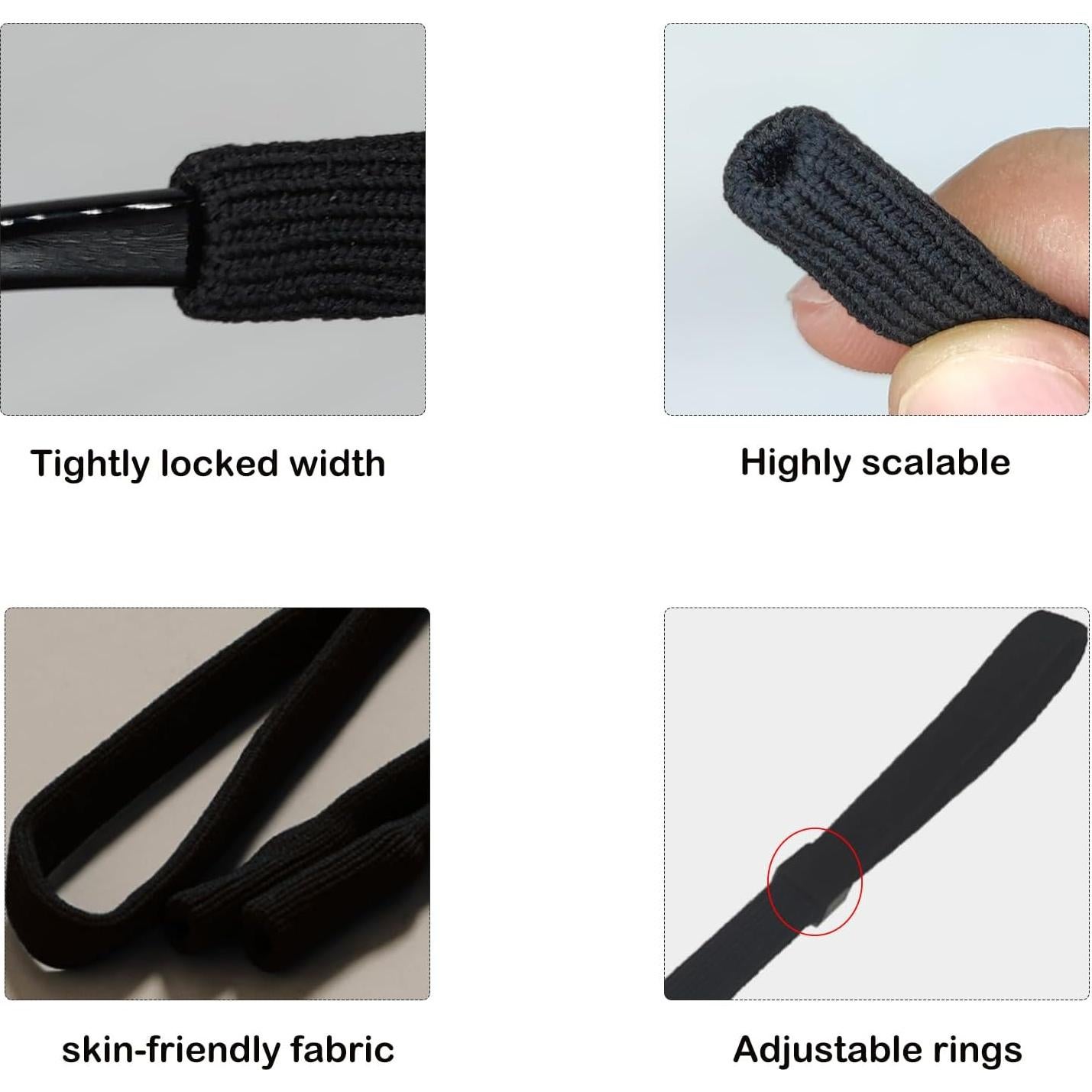 Correa de Gafas Unisex 6 Piezas Ajustable Nylon Spandex