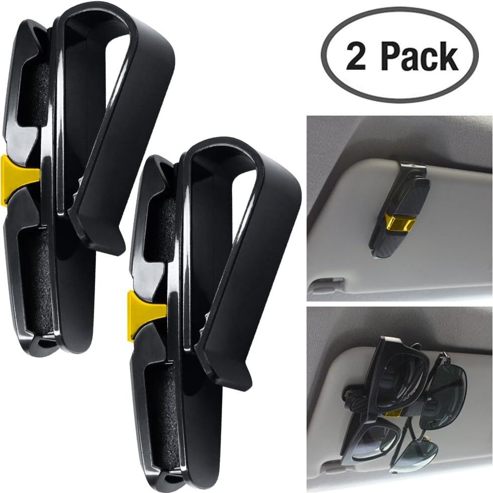 Soportes de Gafas para Visera de Coche FineGood - Doble Clip