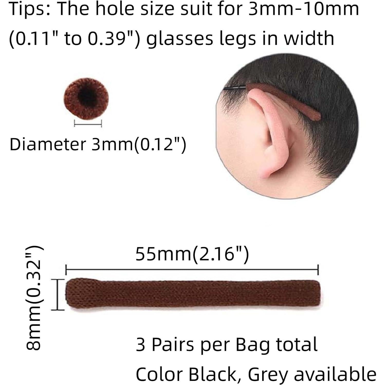 Retenedores de Gafas AB Max LL-GHR007GR - 3 Pares Antideslizantes