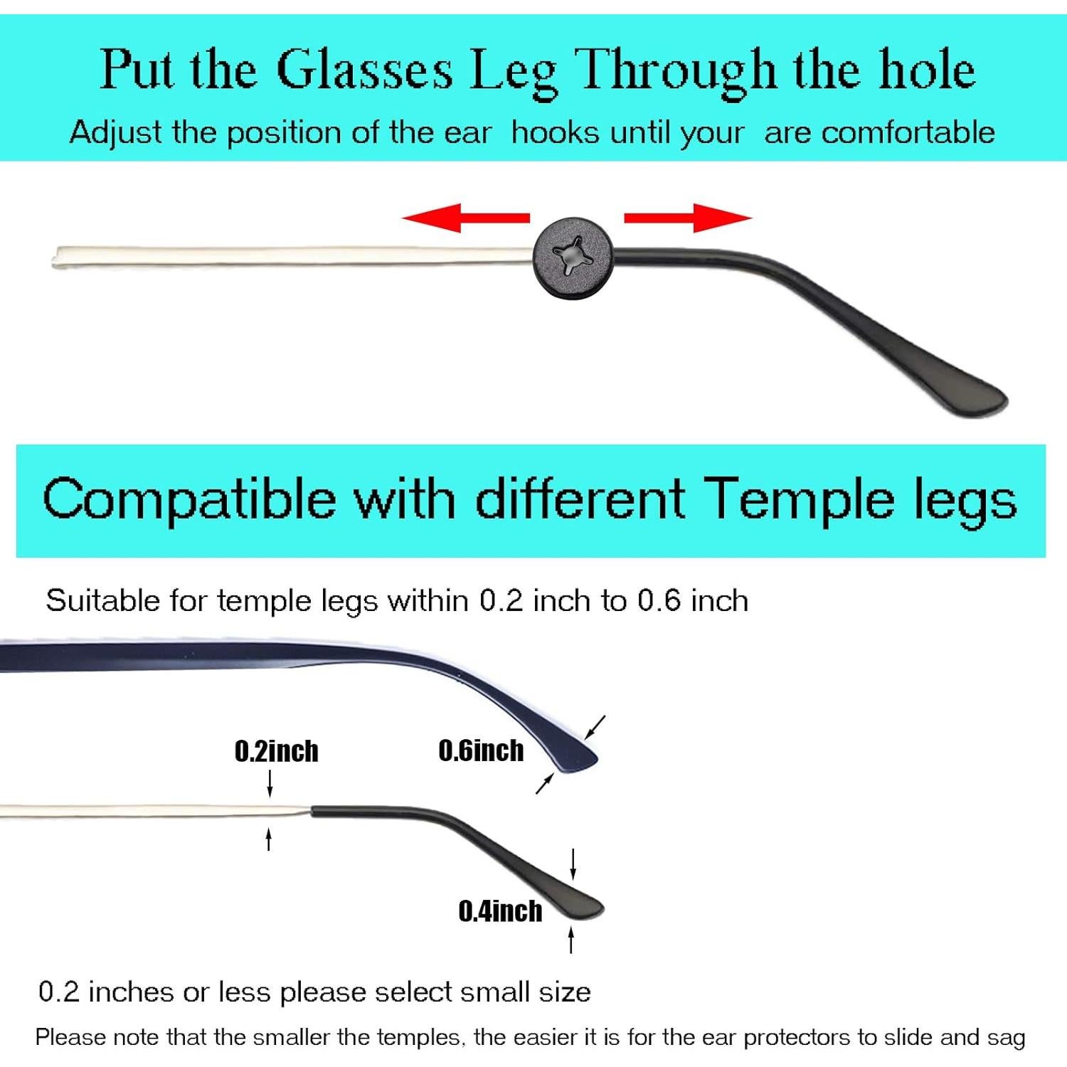 Ganchos ajustables para gafas y mascarillas SHENGCHUANG - 4 piezas