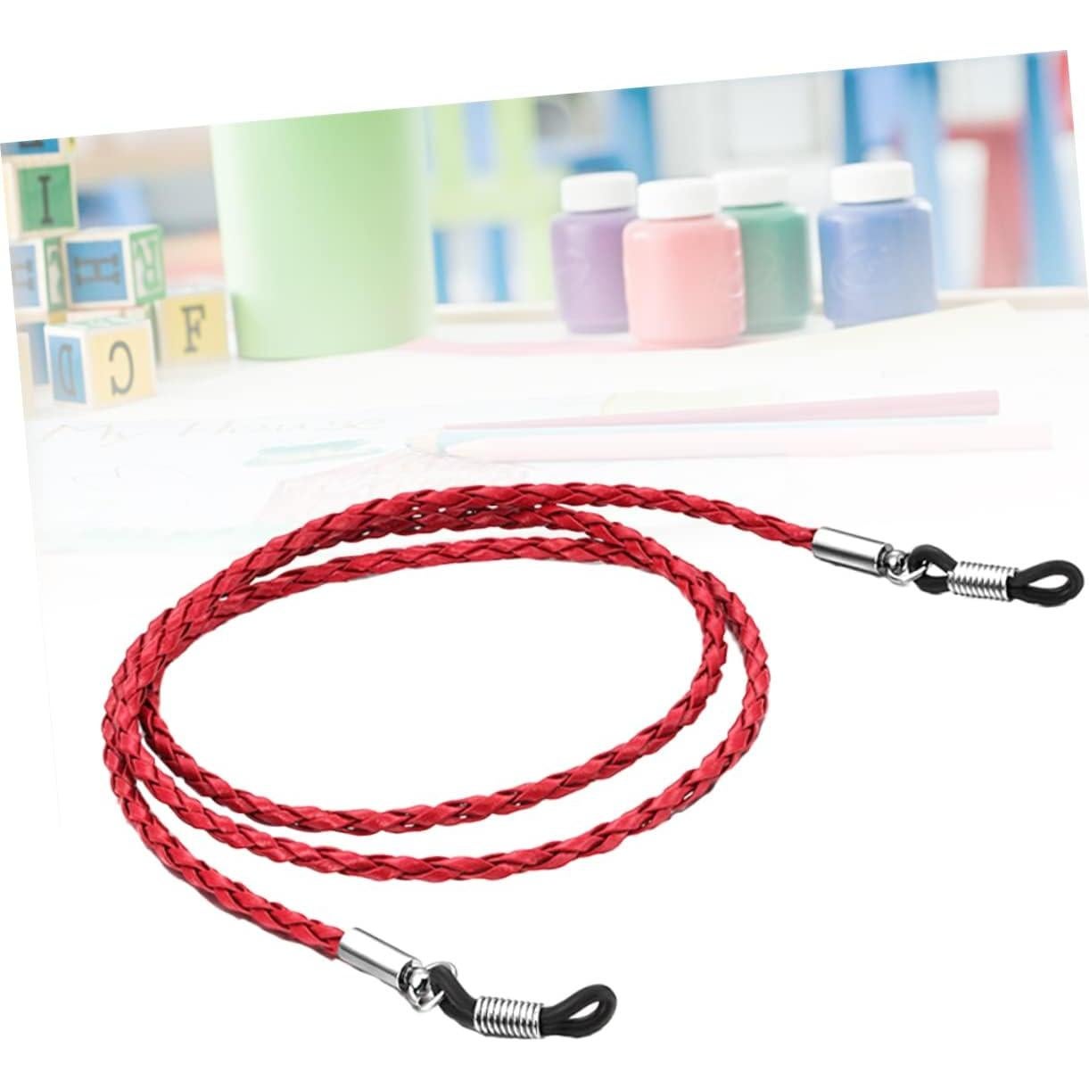 Soporte de Gafas Homoyoyo Lanyard Cuero PU 70cm Marrón