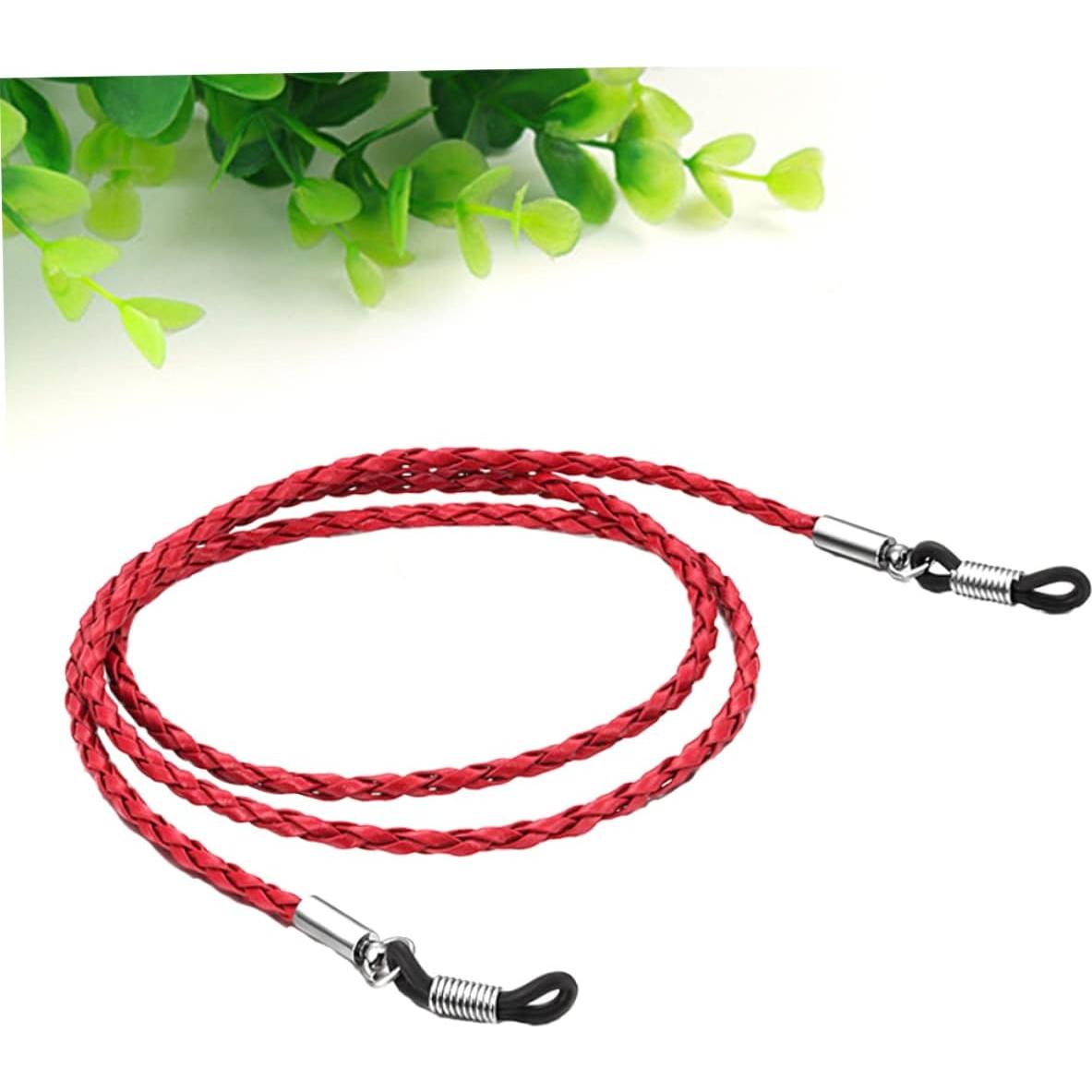 Soporte de Gafas Homoyoyo Lanyard Cuero PU 70cm Marrón