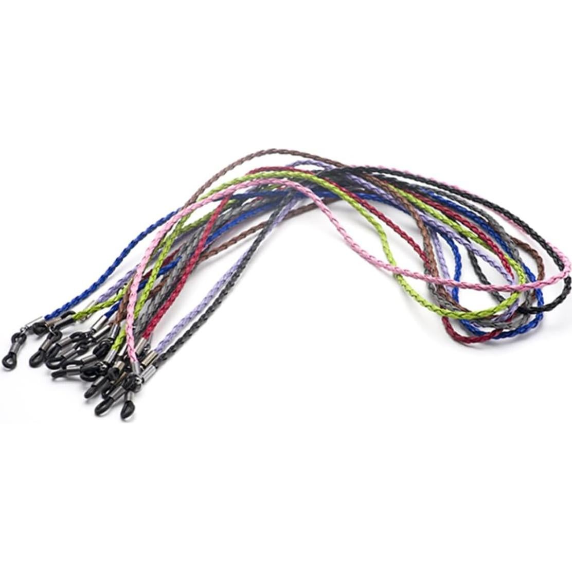 Soporte de Gafas Homoyoyo Lanyard Cuero PU 70cm Marrón