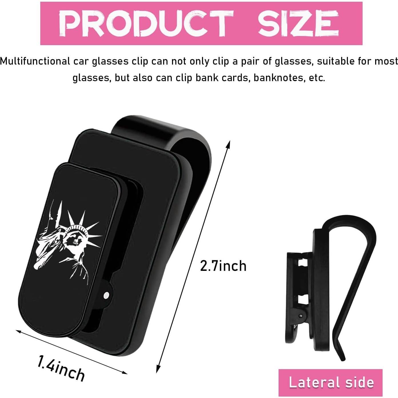 Soporte de Gafas para Visera de Coche Ohleats Estatua de la Libertad