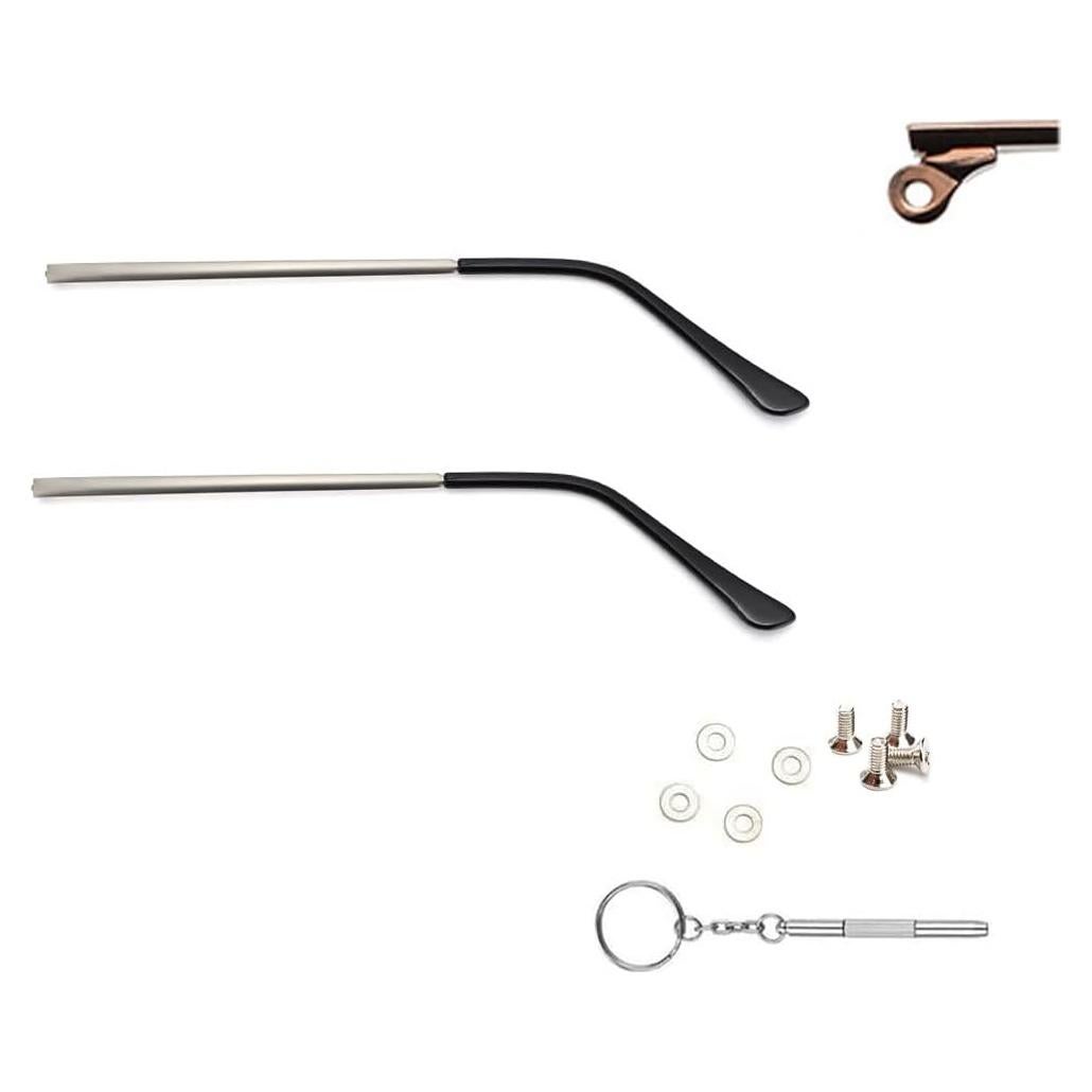 Patas de Gafas de Reemplazo Janky Plateadas 13.97 cm 3-en-1