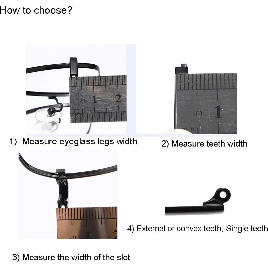 Patas de Gafas de Reemplazo Janky Plateadas 13.97 cm 3-en-1