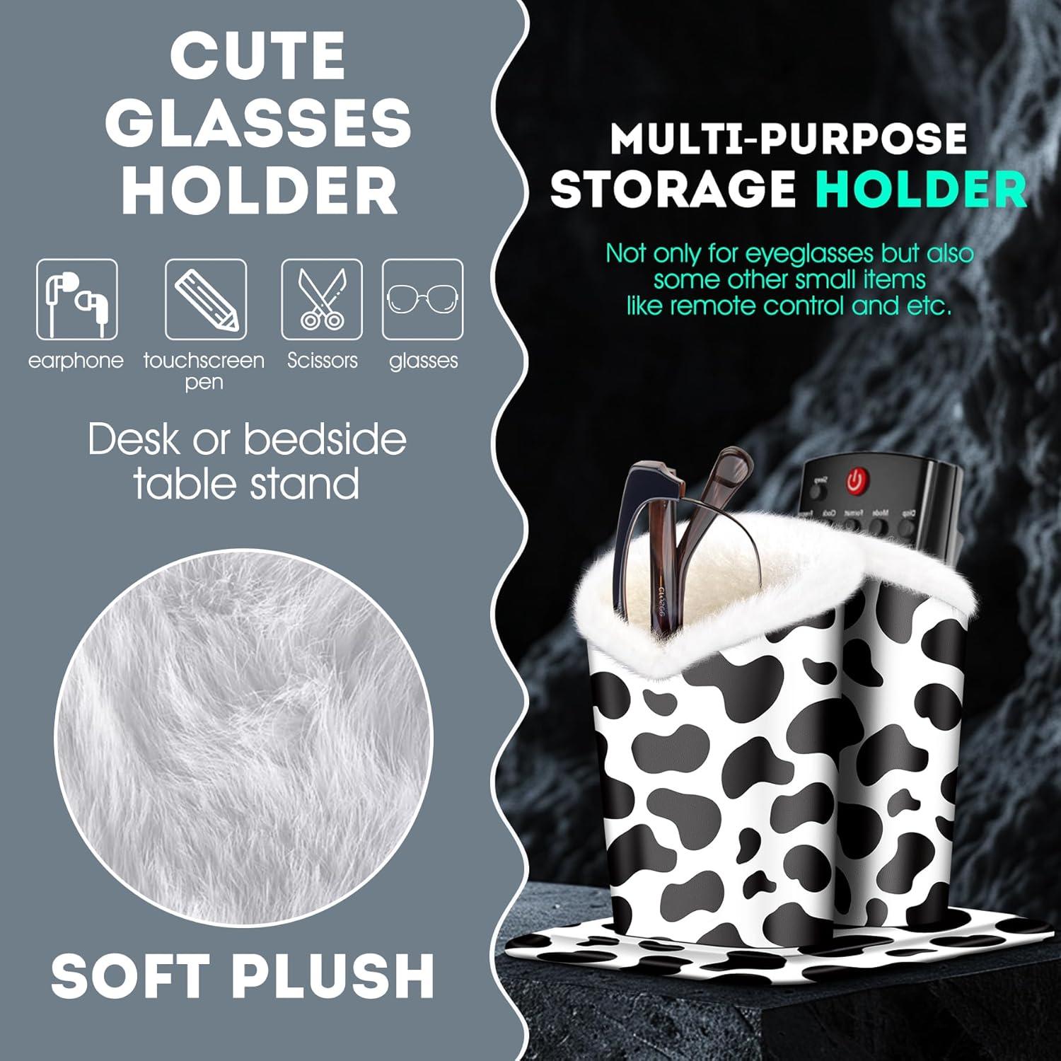 Soporte de Gafas Doble Forrado de Peluche BVYA - 12x10x8 cm