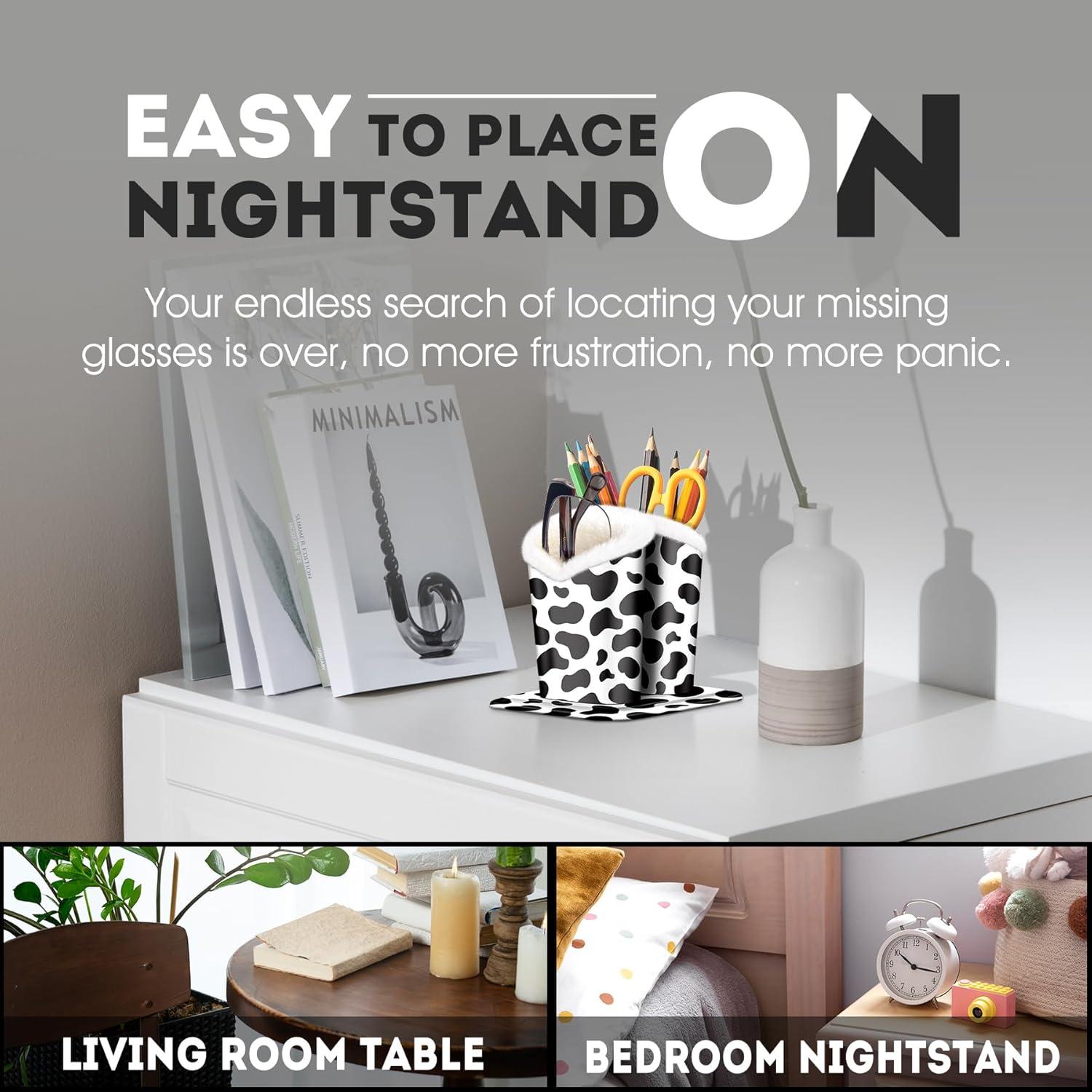 Soporte de Gafas Doble Forrado de Peluche BVYA - 12x10x8 cm