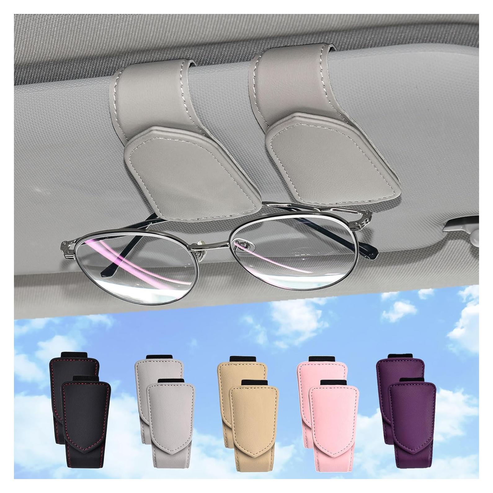 Soporte de Gafas de Sol Syusia SSGH001 para Visera de Coche Gris