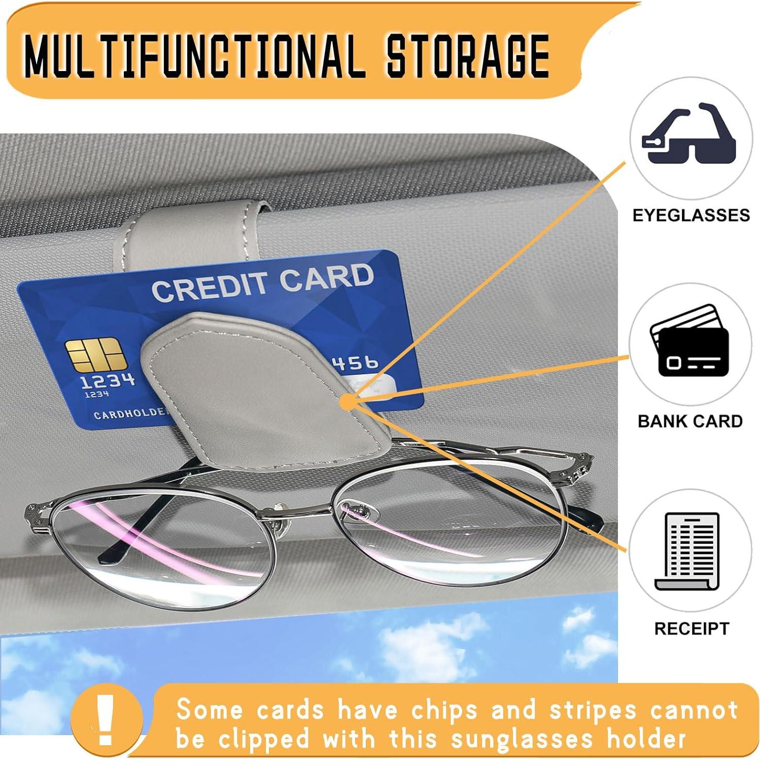 Soporte de Gafas de Sol Syusia SSGH001 para Visera de Coche Gris