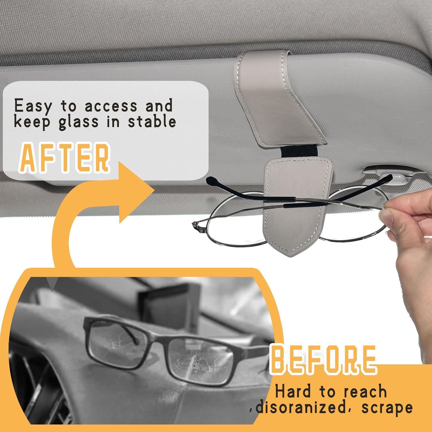 Soporte de Gafas de Sol Syusia SSGH001 para Visera de Coche Gris