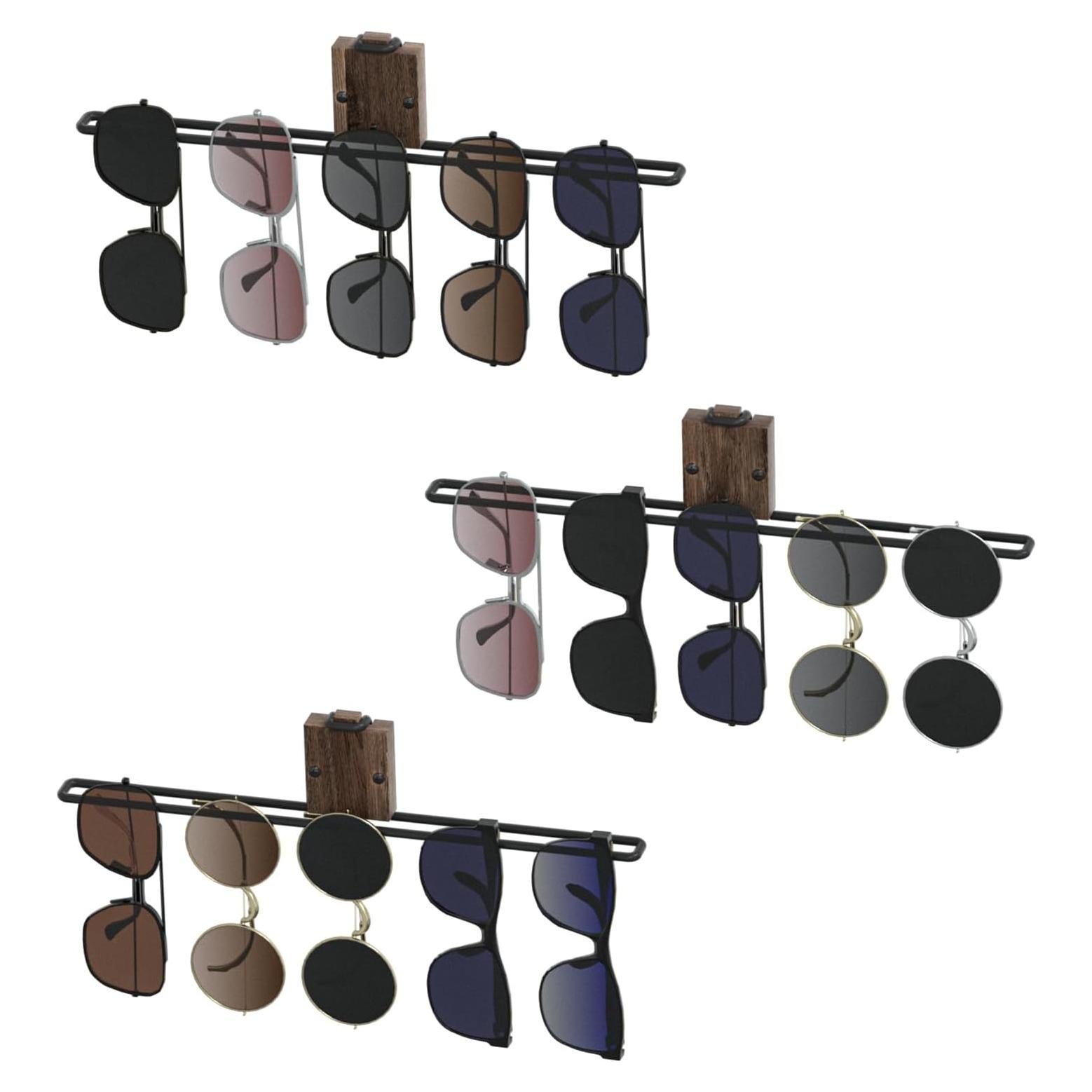 Organizador de Gafas de Sol J JACKCUBE DESIGN - Juego de 3 Soportes Pared