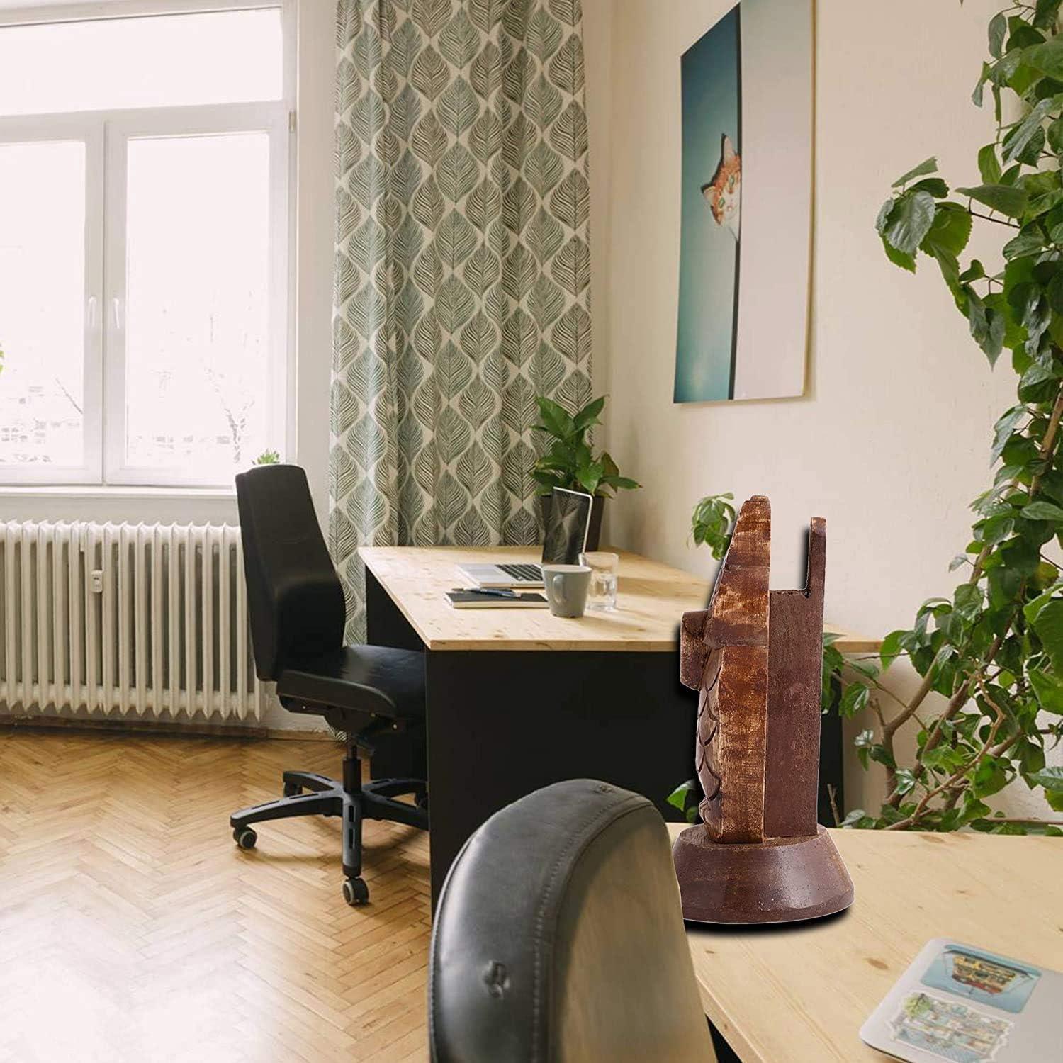 Soporte de Gafas de Madera EARTHLY HOME Búho Oscuro 14.6 cm