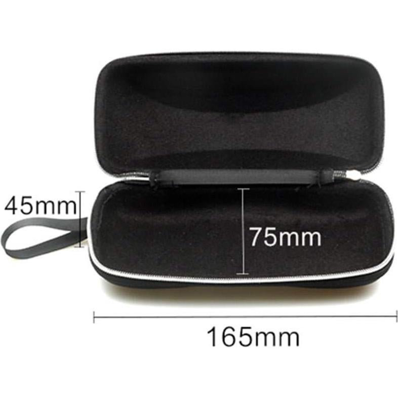 Estuche rígido para gafas de sol EVA negro con cremallera