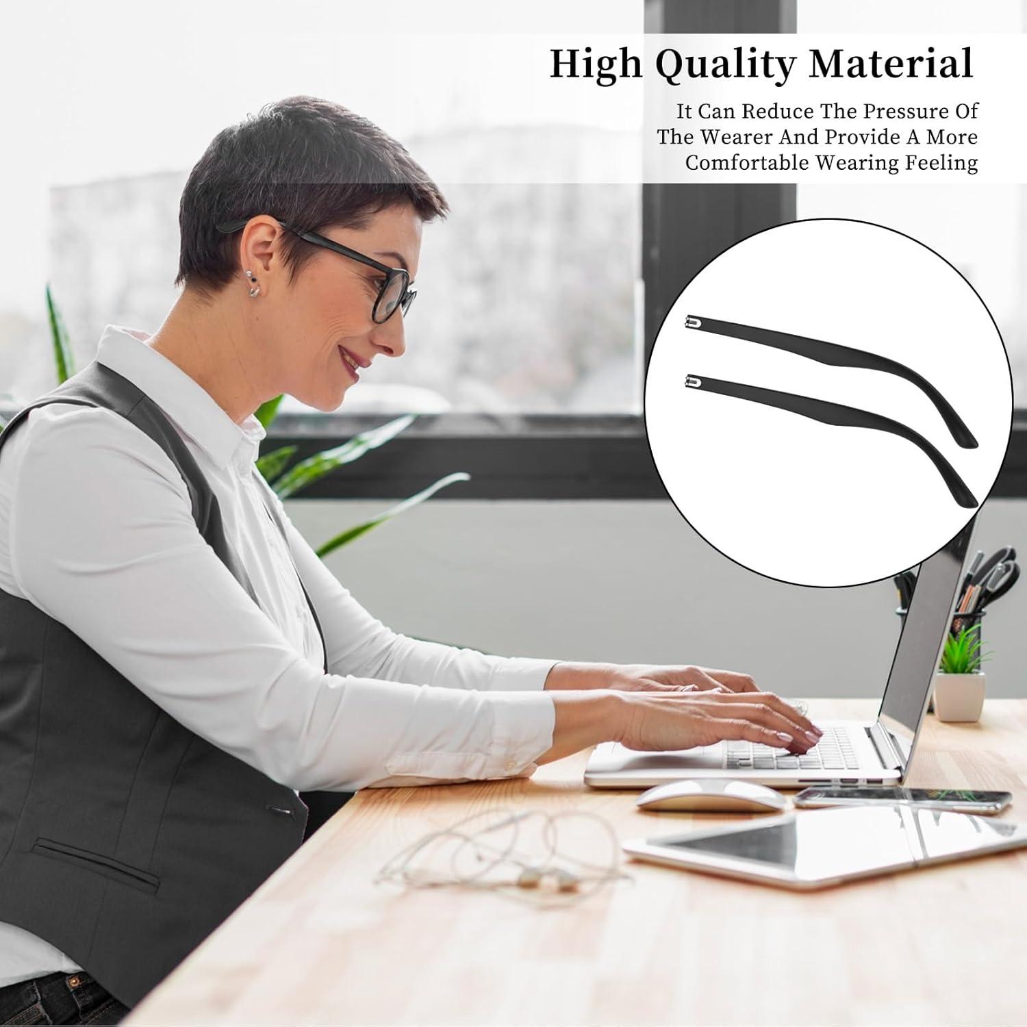 Kit de Reemplazo de Patas de Gafas KALIONE Negro 14cm