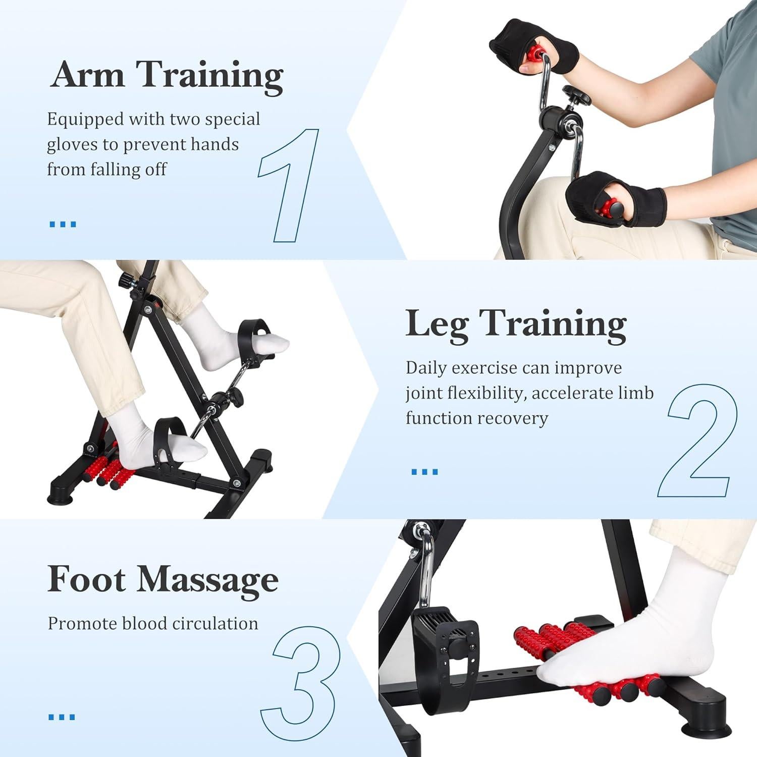 Ejercitador de Pedales NIdreamCE Ajustable para Rehabilitación