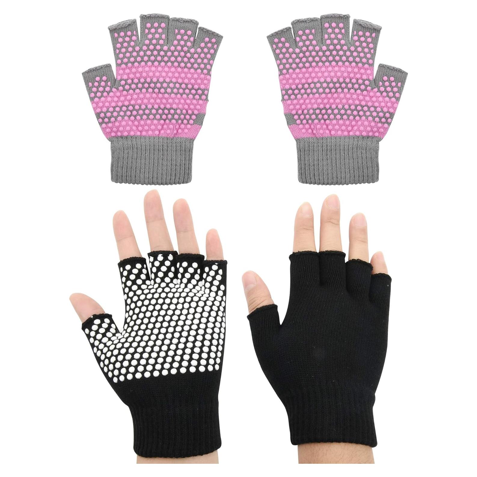 Guantes de Yoga Pilates Cosmos Antideslizantes para Mujeres - 2 Pares
