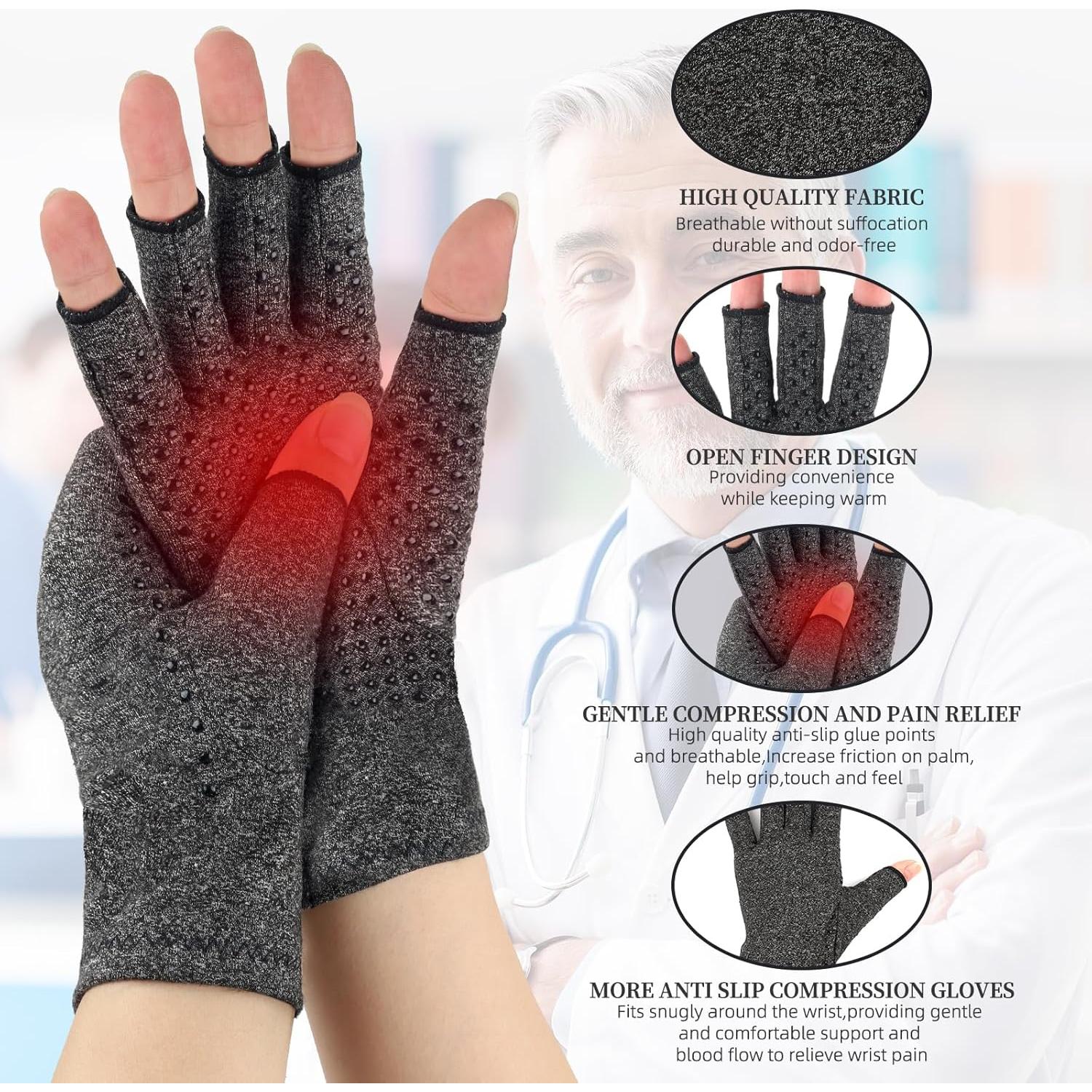 Guantes de Compresión Tuxia para Artritis - 2 Pares, Talla M