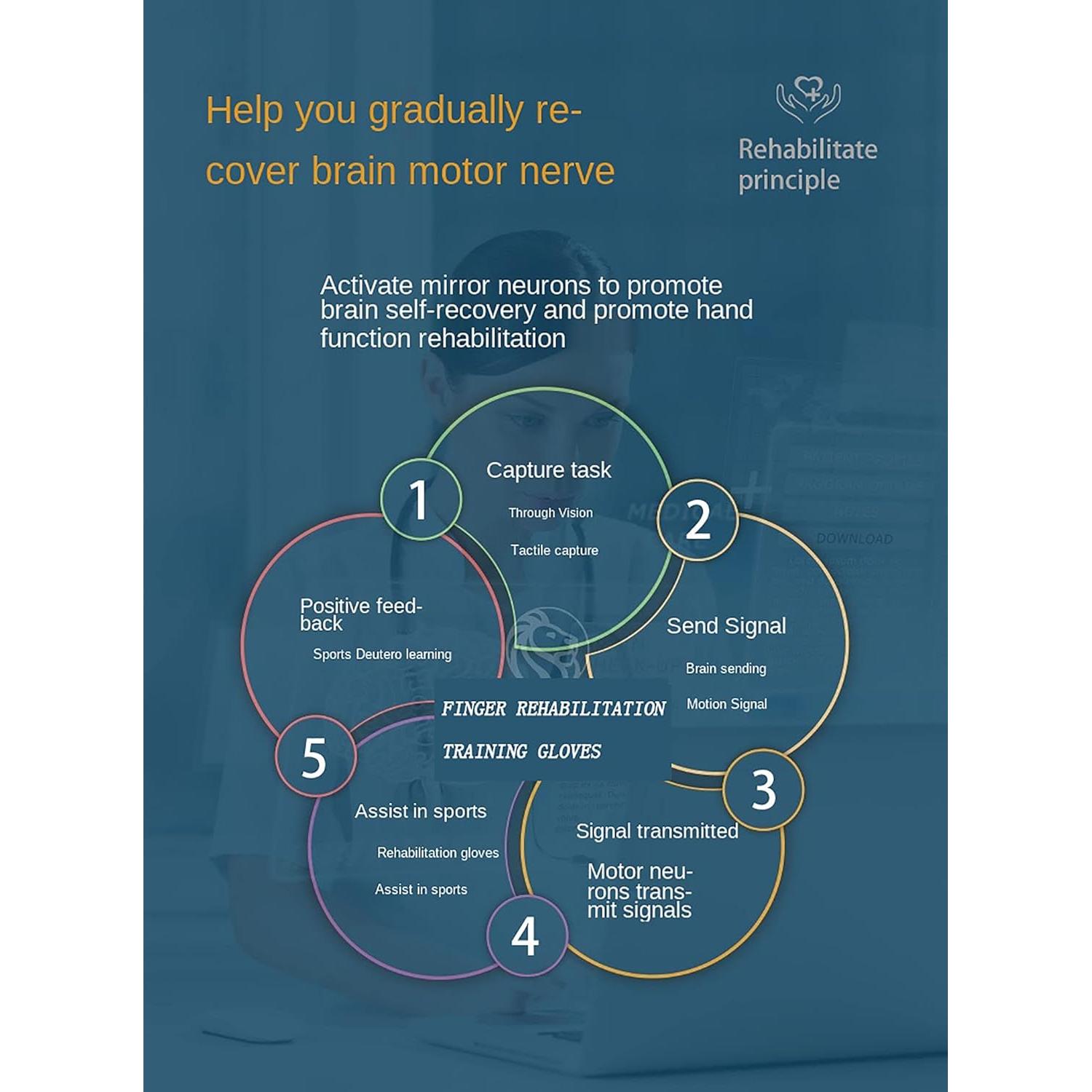 Guantes de Rehabilitación LZYLZF Tamaño M Mano Izquierda