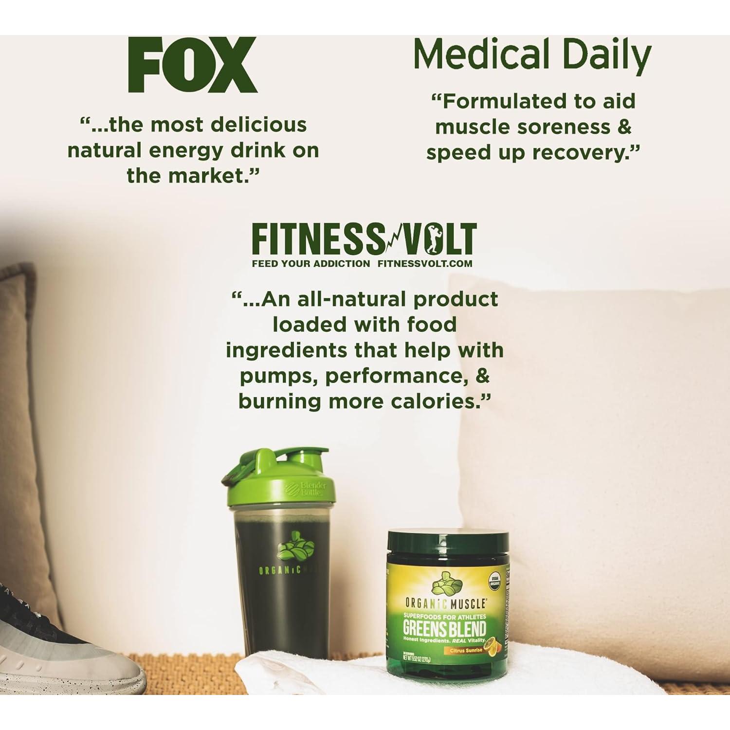 Polvo de Superalimento Orgánico Muscle Orgánico 270g - Verdes Cítricos