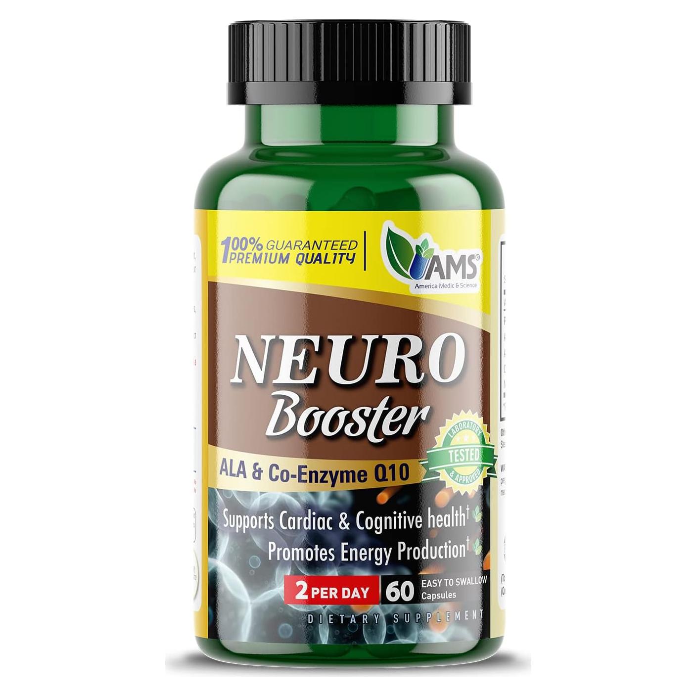 Suplemento Cerebral America Medic & Science Neuro Booster 60 Cápsulas