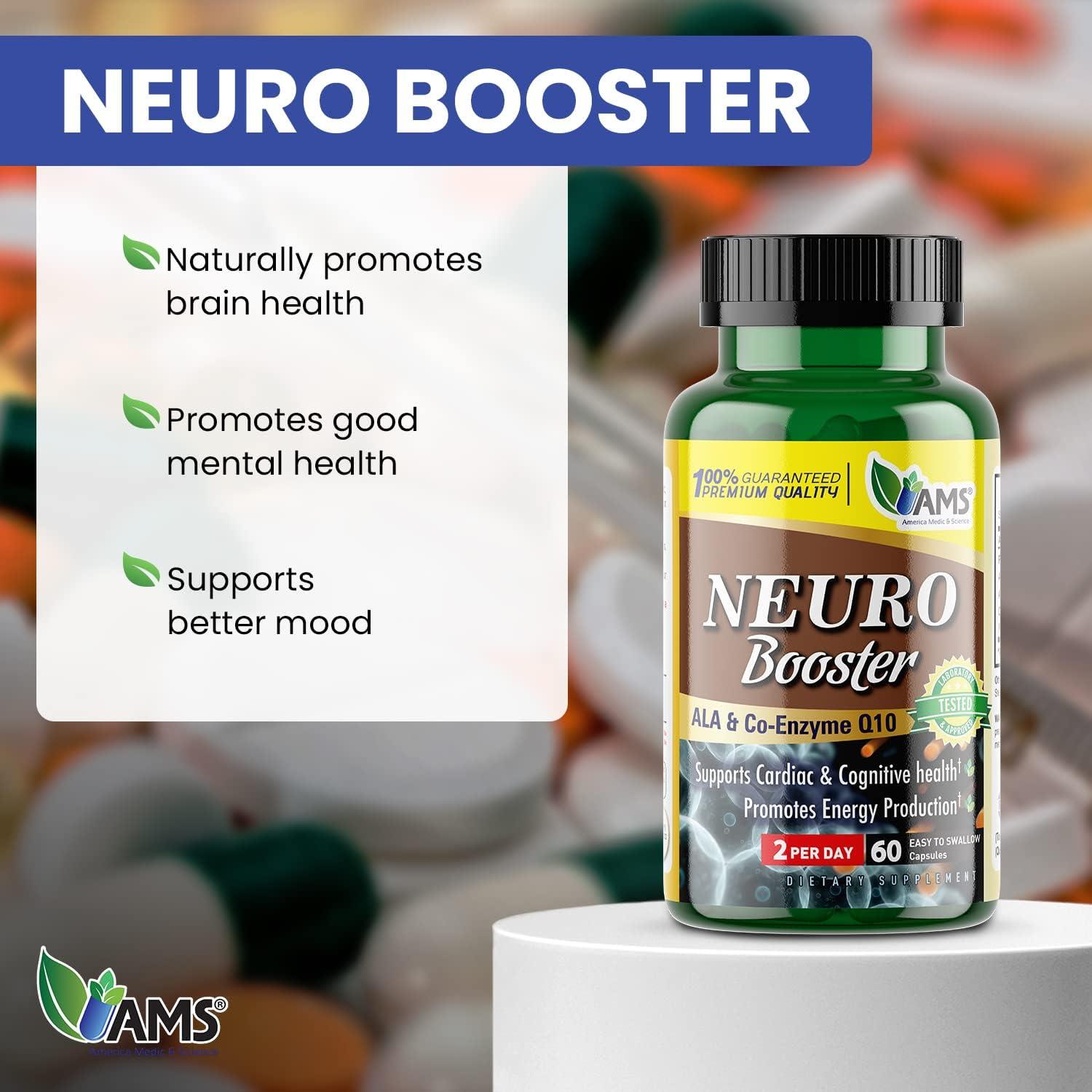 Suplemento Cerebral America Medic & Science Neuro Booster 60 Cápsulas