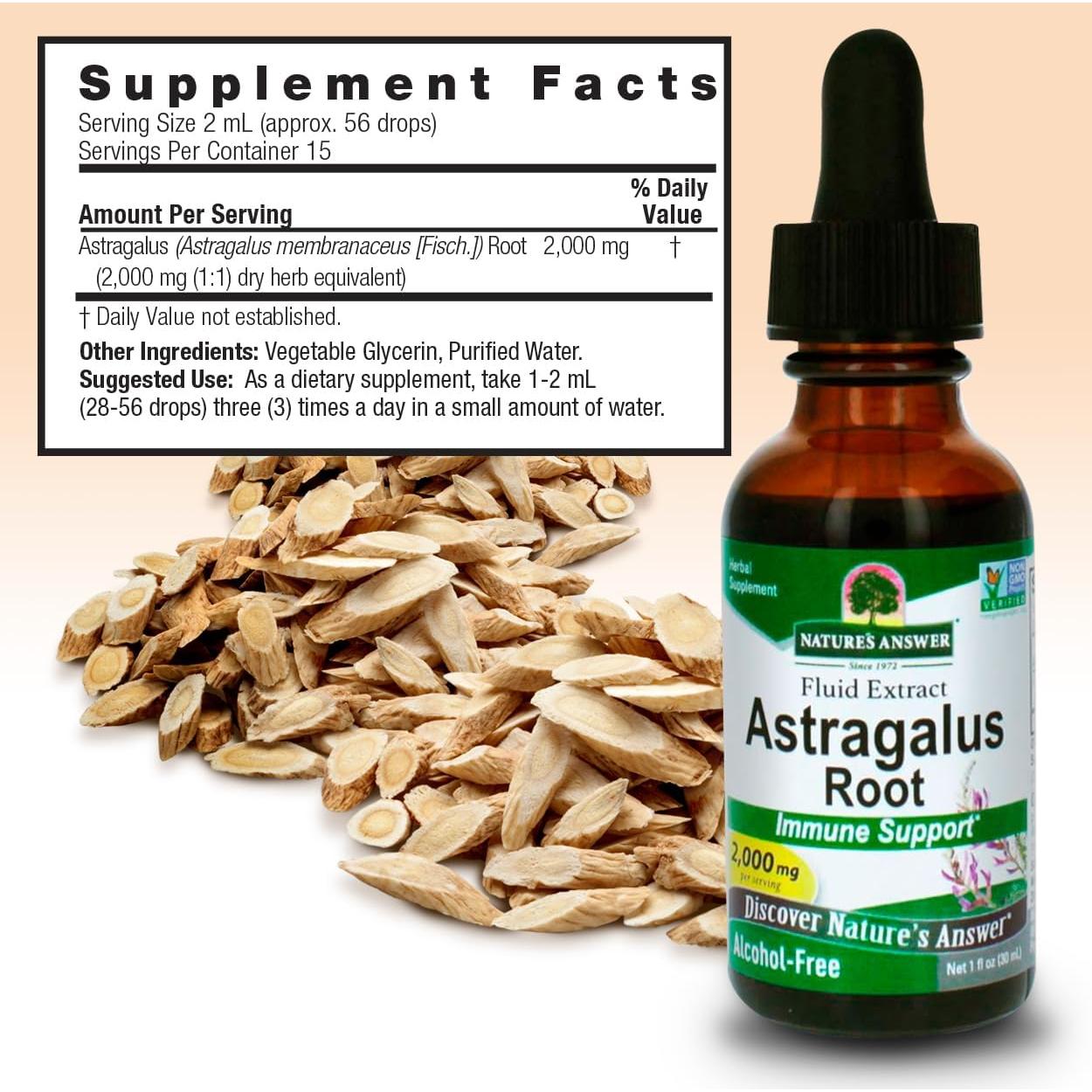 Extracto Líquido de Astrágalo Nature's Answer 2000mg 30ml