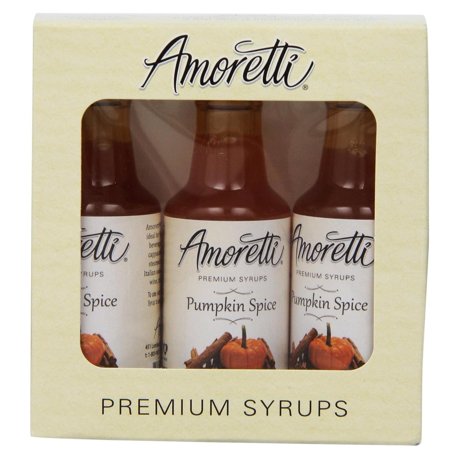 Sirope de Calabaza Especiados Amoretti 50ml Pack de 3