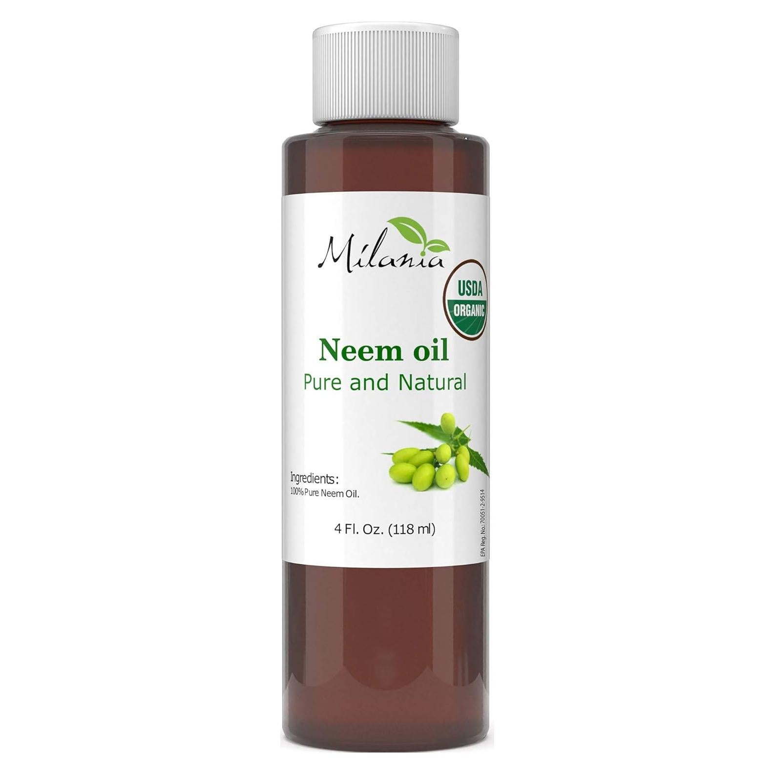 Aceite de Neem Virgen Orgánico Milania 118 ml Prensado en Frío