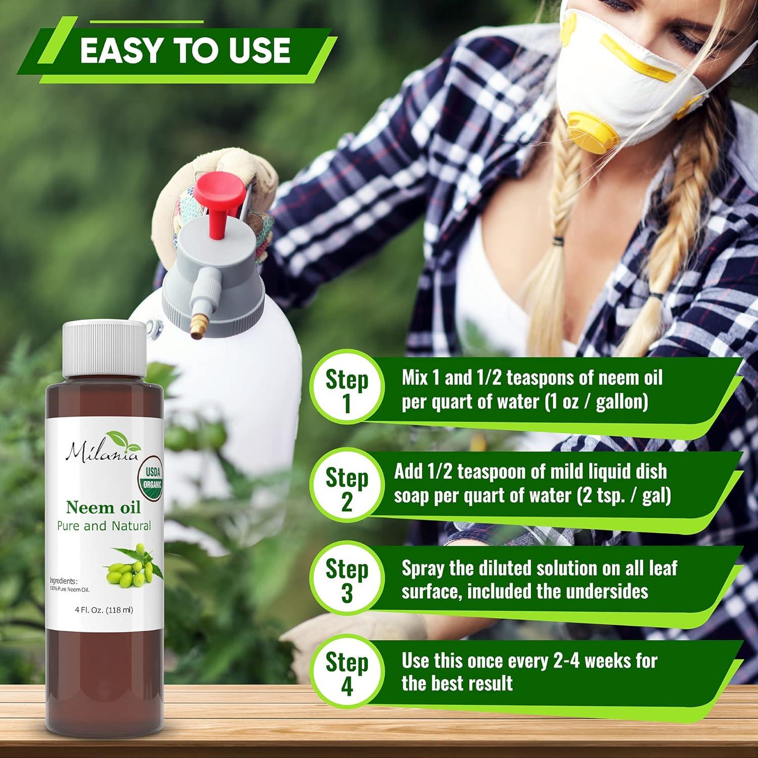 Aceite de Neem Virgen Orgánico Milania 118 ml Prensado en Frío