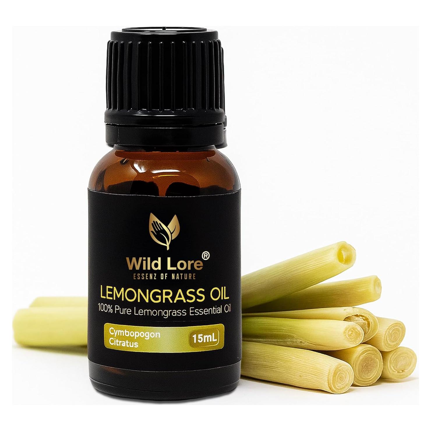 Aceite Esencial de Hierba de Limón Wild Lore 15 ML Puro Natural