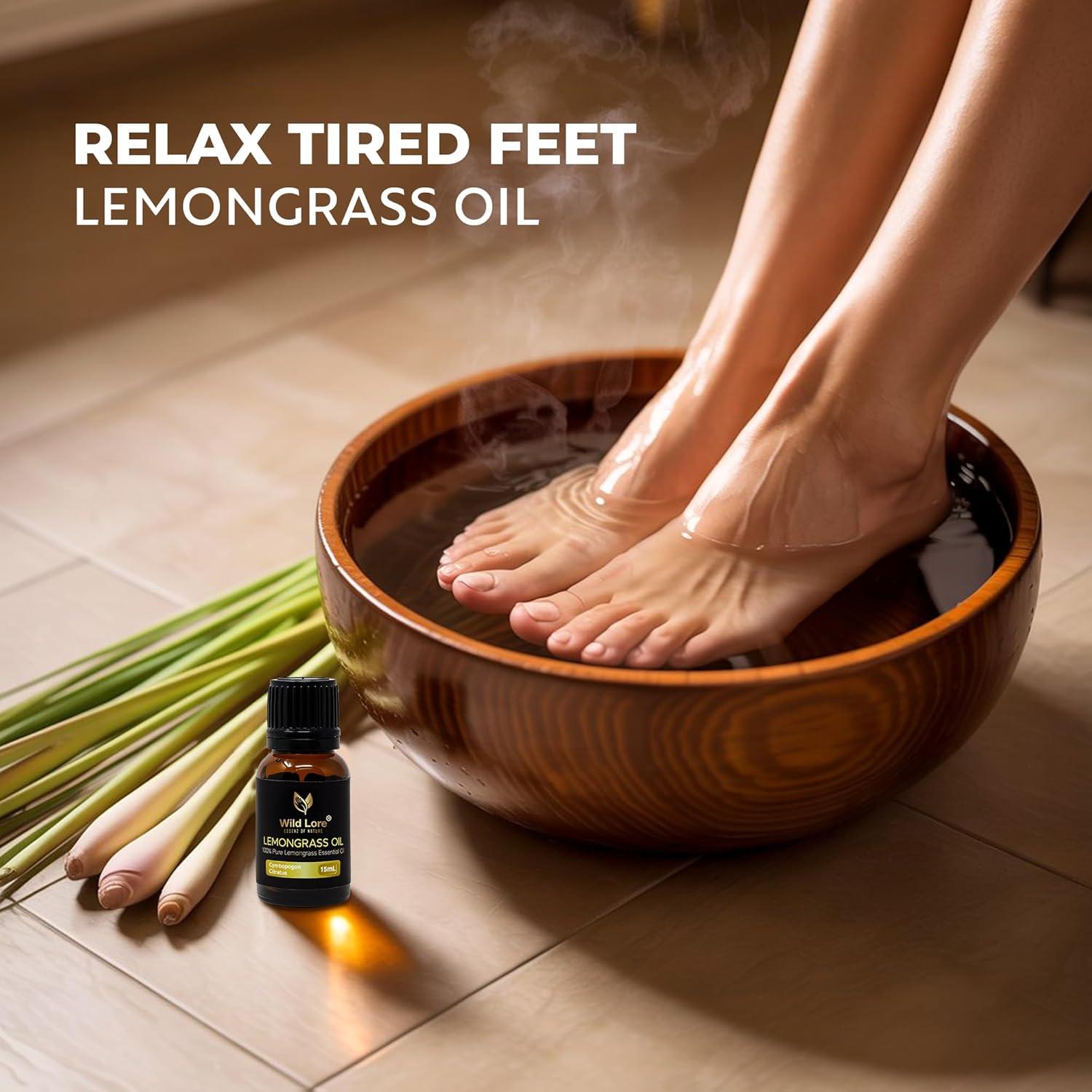 Aceite Esencial de Hierba de Limón Wild Lore 15 ML Puro Natural