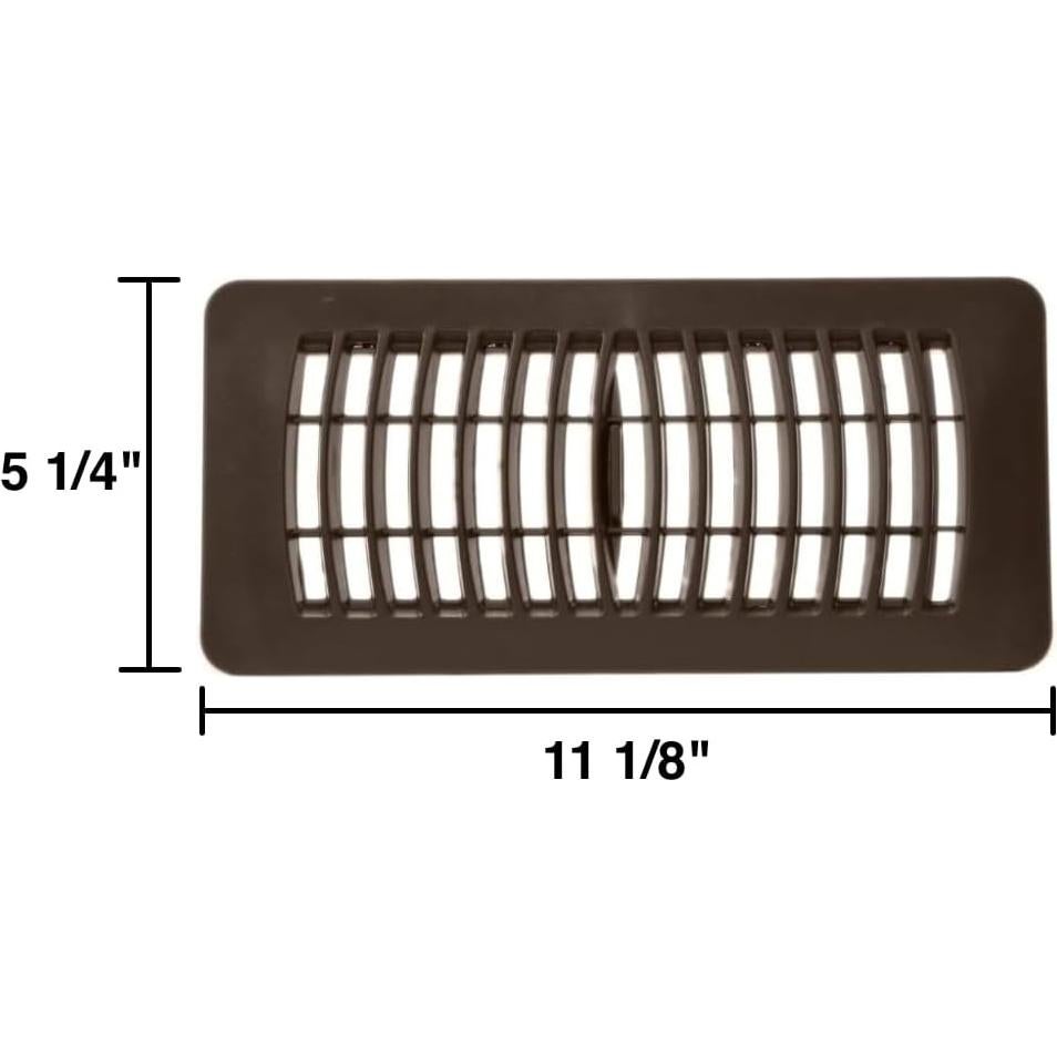 Registro de Piso de Plástico Marrón Rocky Mountain Goods 28.4x13.3 cm - Paquete de 2